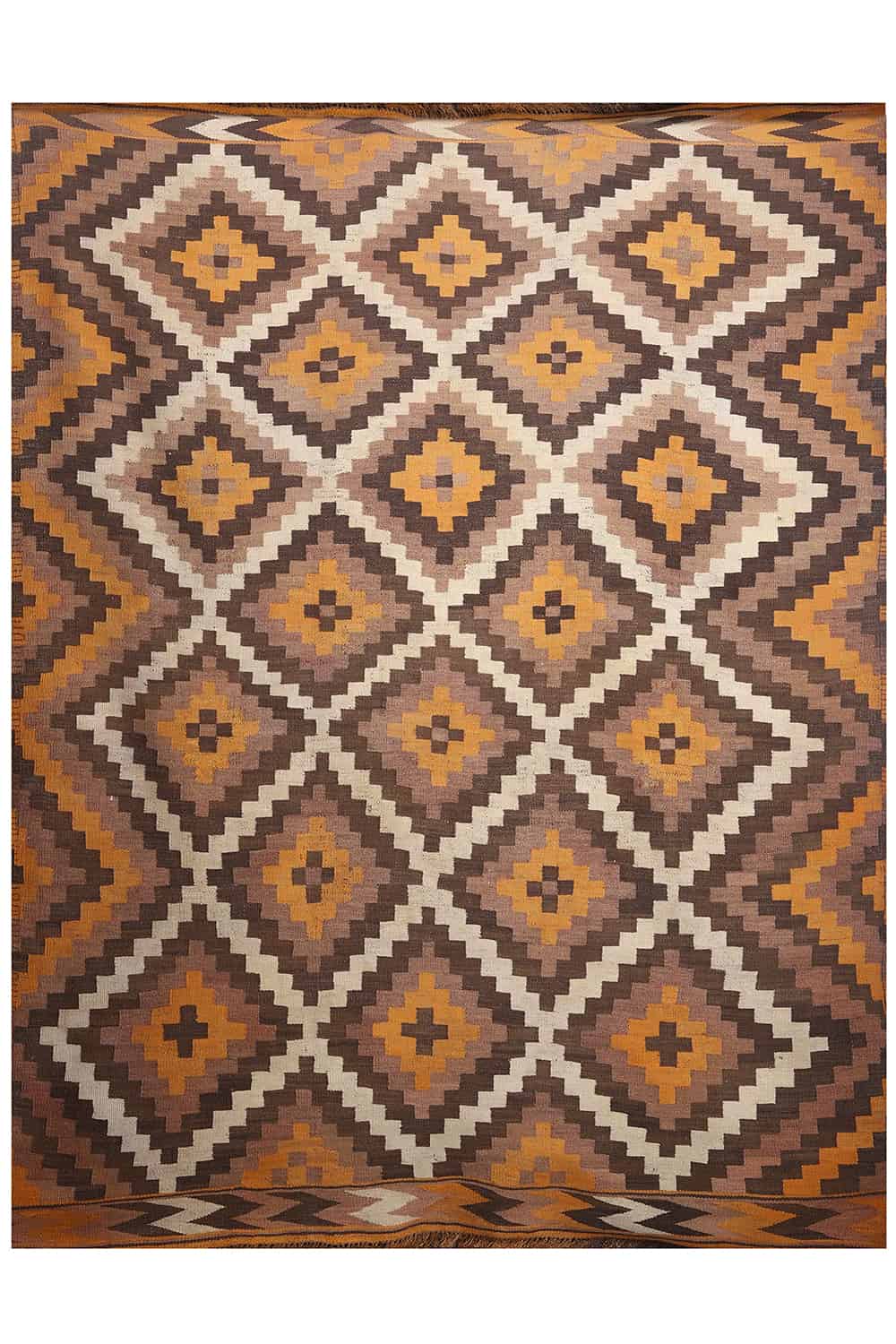 Vintage Afghan Kilim – Earthy Brown