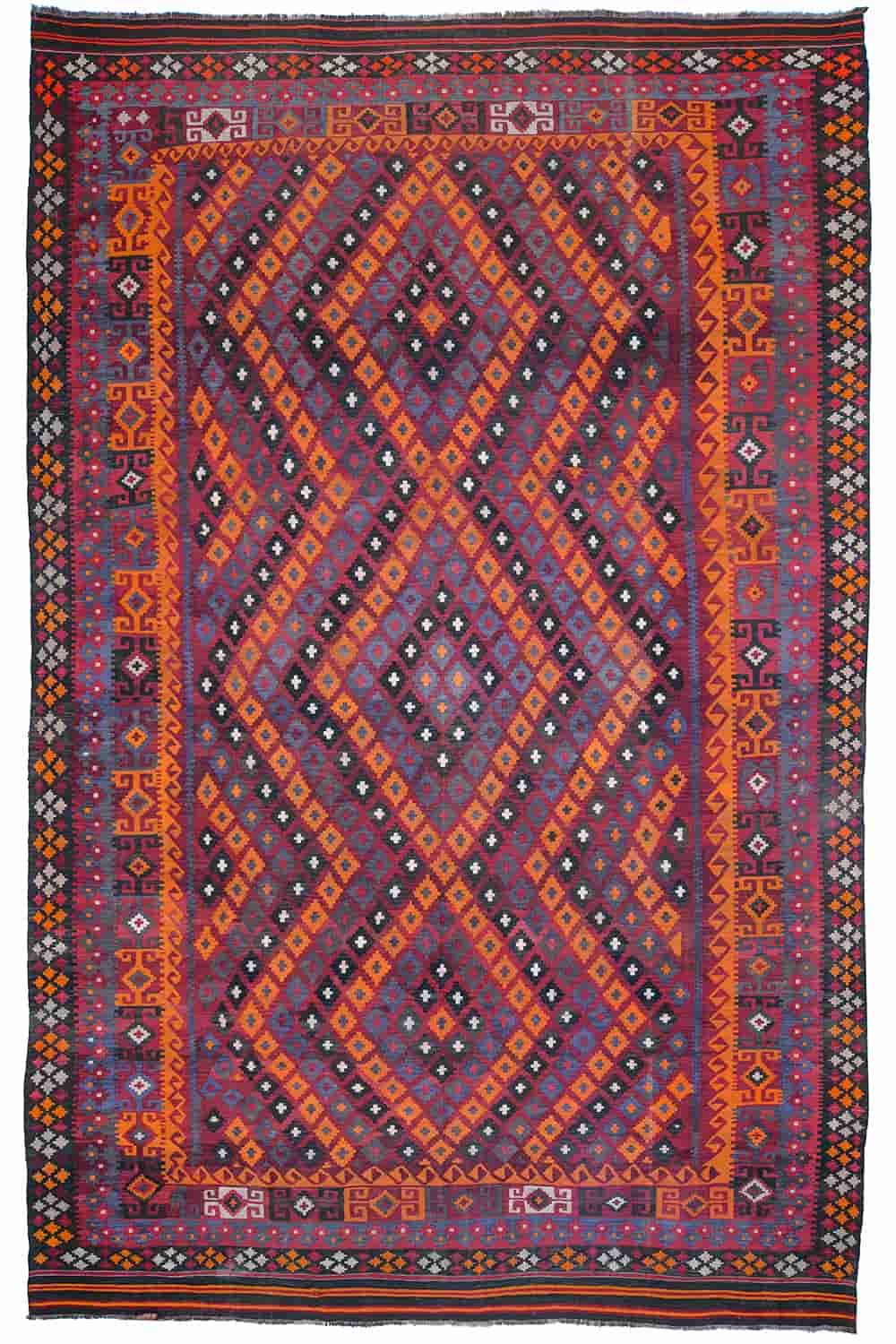 Vintage Maimani Kilim – Crimson