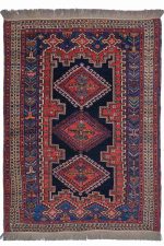 Vintage Afshar Shiraz - Diamond Medallion