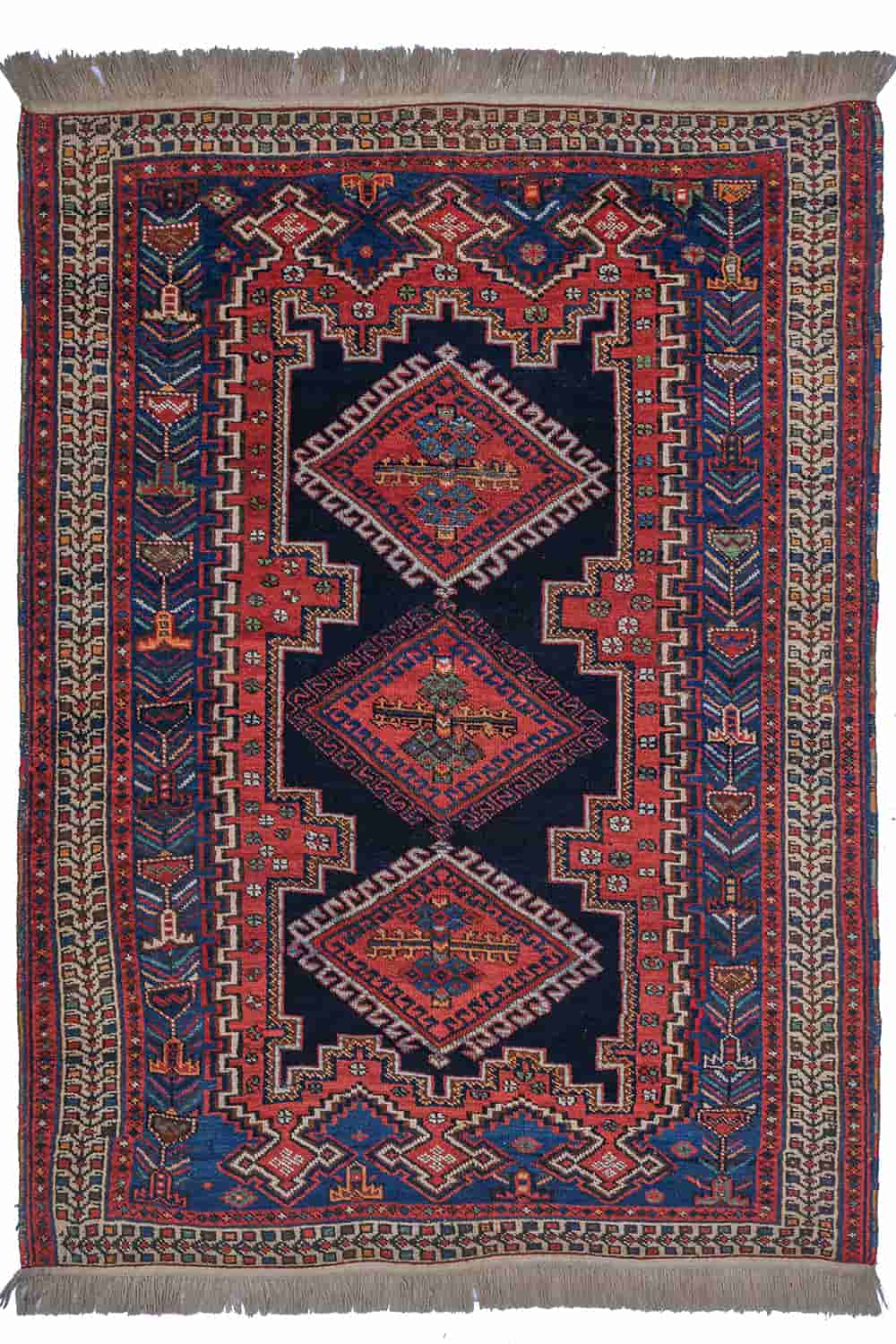 Vintage Afshar Shiraz – Diamond Medallion