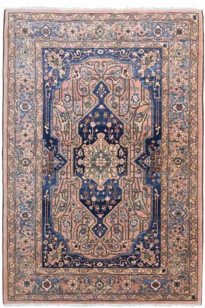 Vintage Tribal Kurdish Rug - Golden Emblem