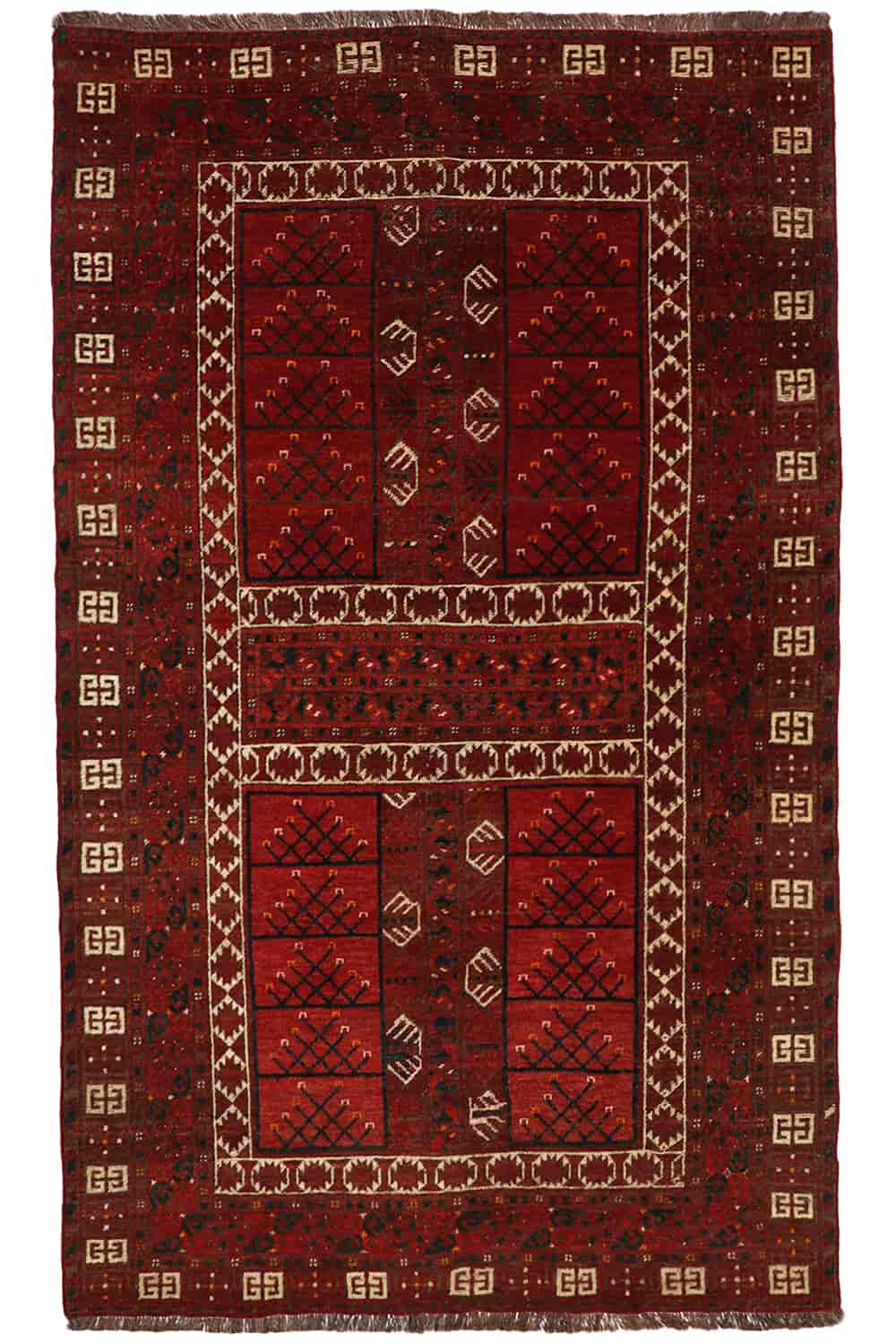 Vintage Turkman Hachli Pardah – Sand Brown