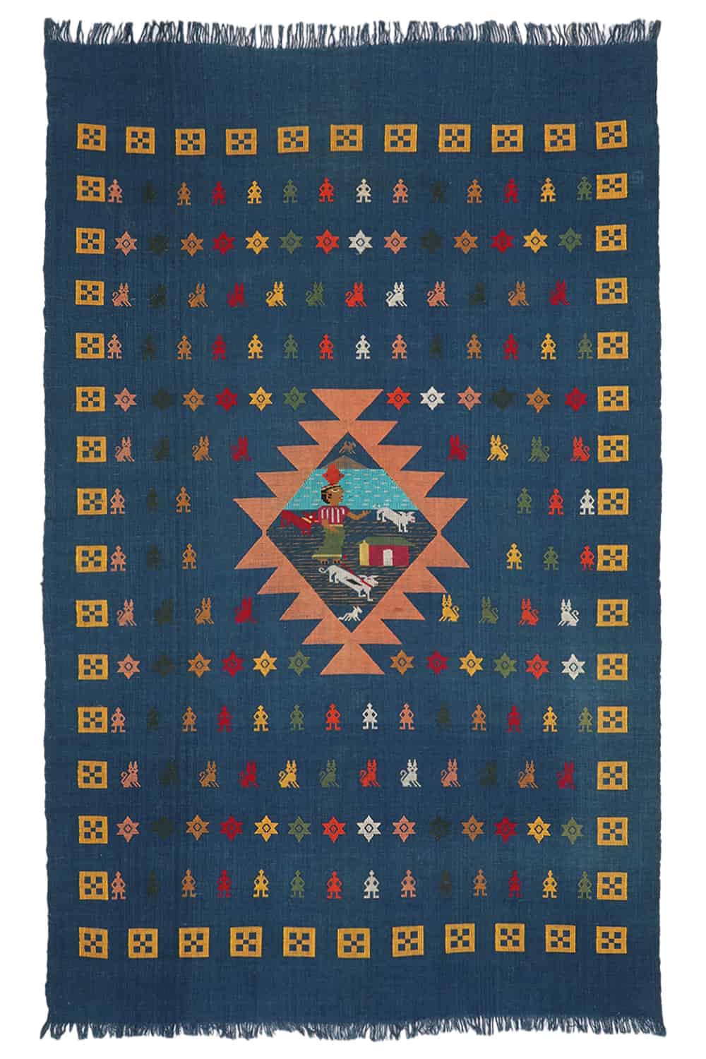 Vintage Tribal Indigo Textile