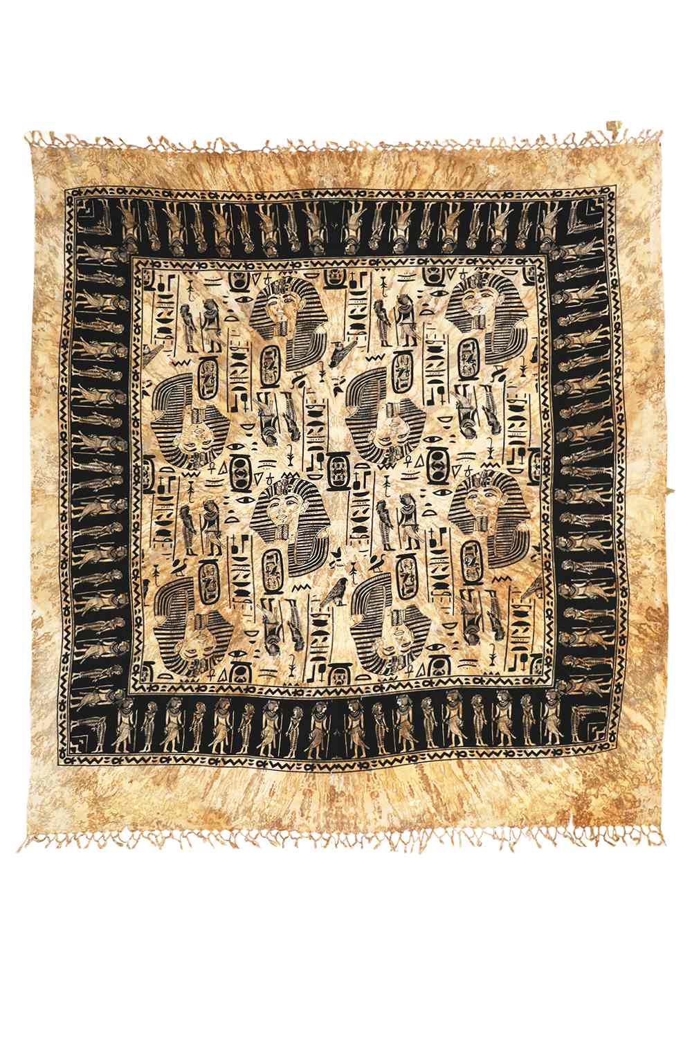 Vintage Egyptian Pharoah Pattern Textile