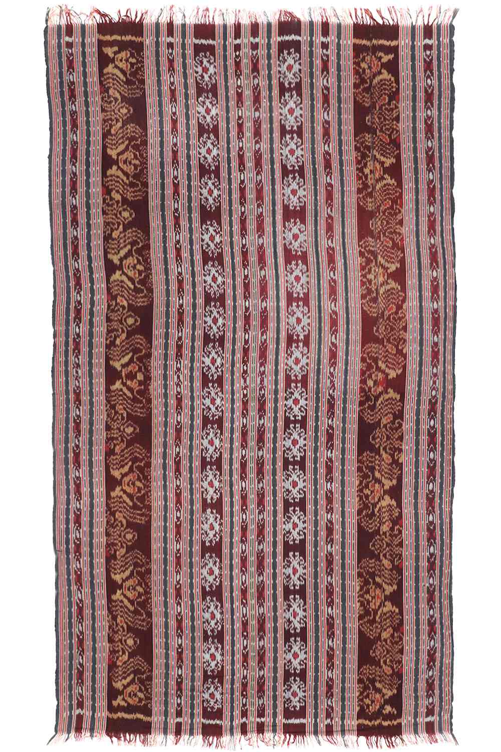 Antique Ikat Textile – Burgundy