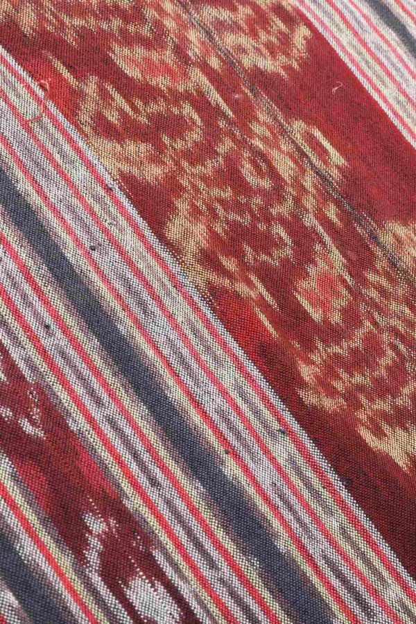 Antique Ikat Textile - Burgundy