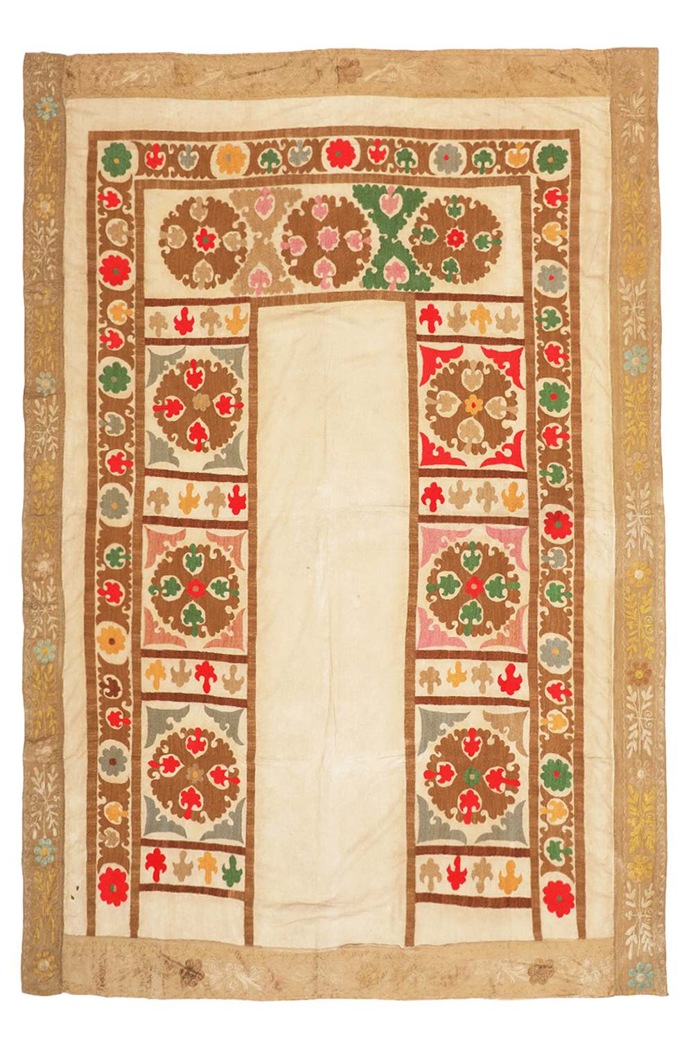 Vintage Uzbek Suzani Embroidered Textile – Triumph