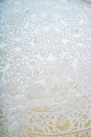 Beige and Off White handcrafted Transitional Carpets made from Silk and Wool by Carpet Cellar