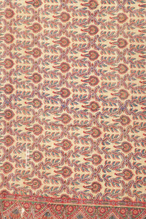 Vintage Hand Block Printed Textile - Paisley