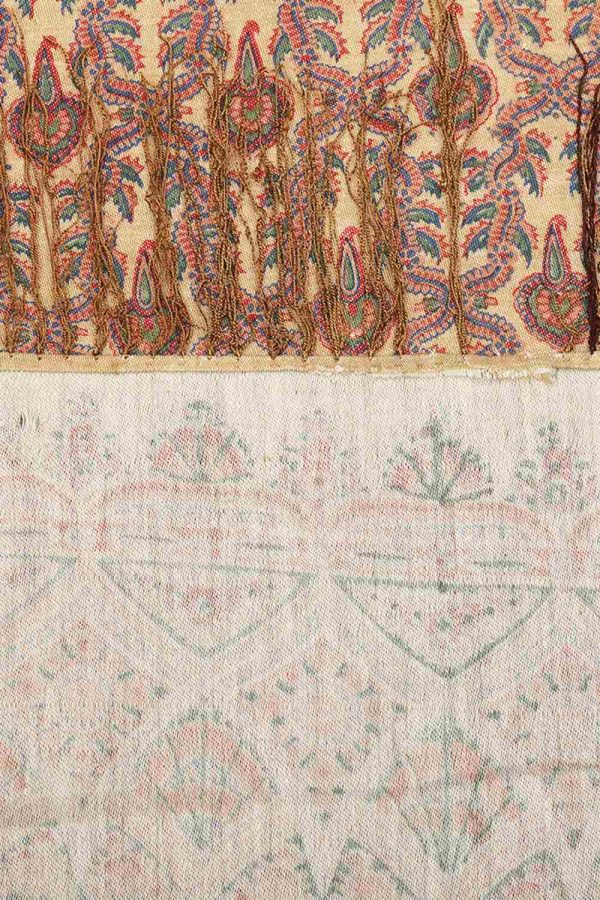 Vintage Hand Block Printed Textile - Paisley