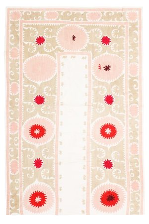 Vintage Uzbek Suzani Embroidered Textile - Unicorn