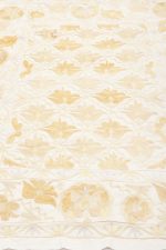 Antique Uzbek Suzani Embroidered Textile - Clover