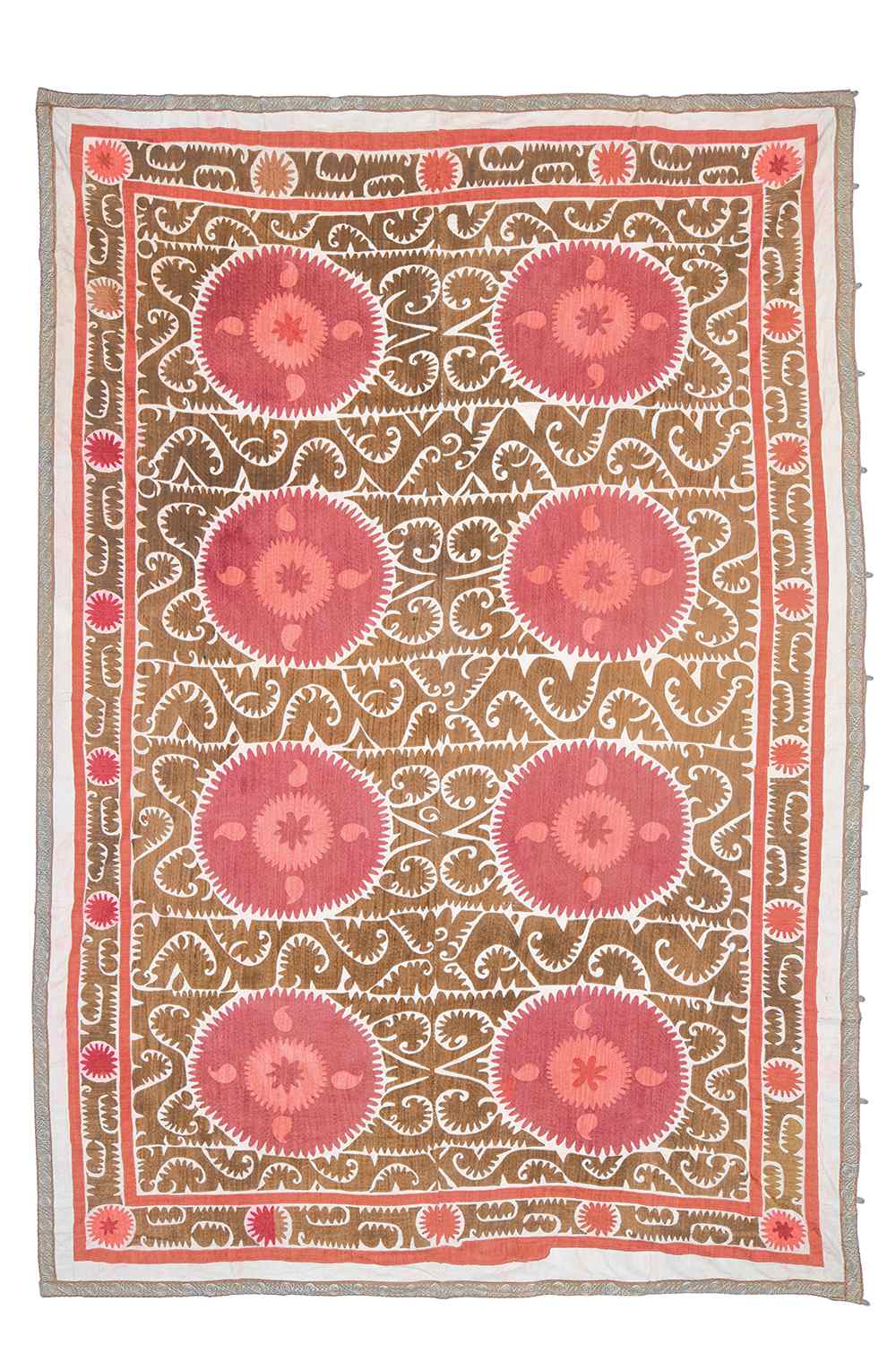 Vintage Uzbek Suzani Embroidered Textile – Dome