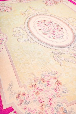 Pale Pink and Pink handcrafted Tapestries made from Wool by Carpet Cellar
