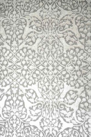 Grey and Silver handcrafted Transitional Carpets made from Silk and Wool by Carpet Cellar