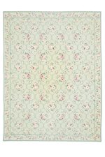 French Aubusson Needlepoint Tapestry - Floral Lattice