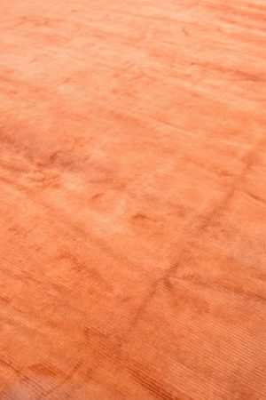 Orange handcrafted Modern Carpets made from Bamboo Silk by Carpet Cellar