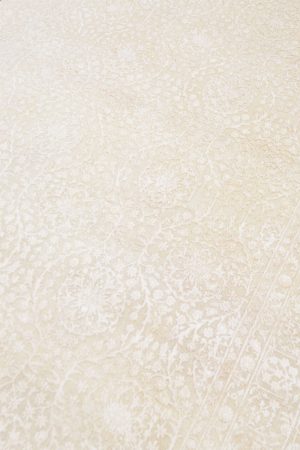 Beige and Off White handcrafted Transitional Carpets made from Silk and Wool by Carpet Cellar