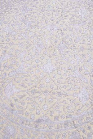 Beige and Off White handcrafted Transitional Carpets made from Silk and Wool by Carpet Cellar