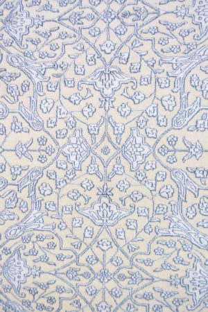 Beige and Off White handcrafted Transitional Carpets made from Silk and Wool by Carpet Cellar