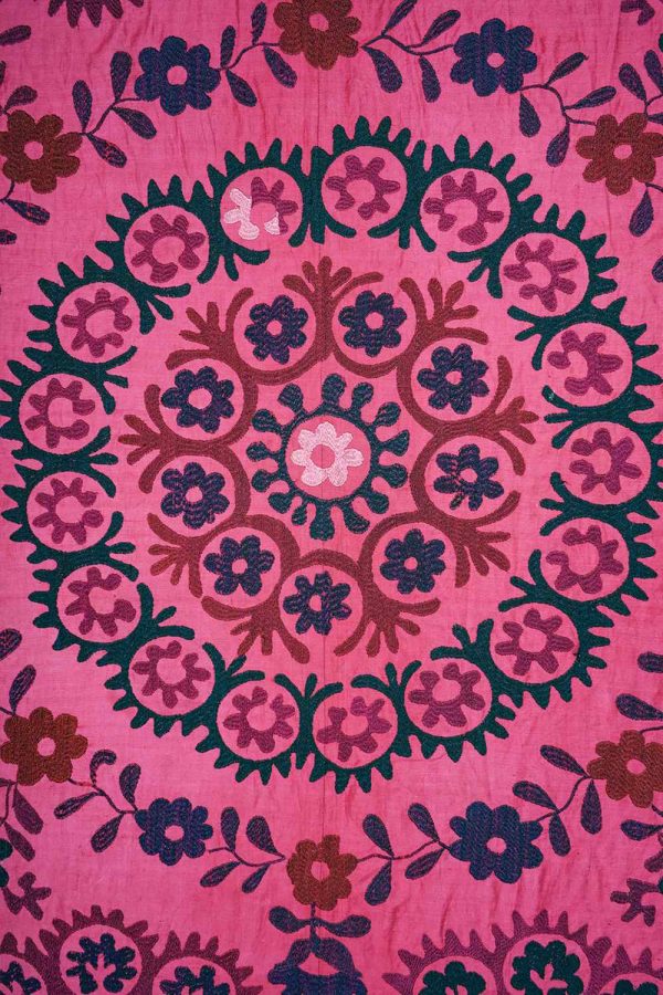 Vintage Uzbek Suzani Embroidered Textile - Mayfair