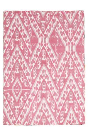 Vintage Uzbek Silk Handwoven Ikat Textile - Rosette