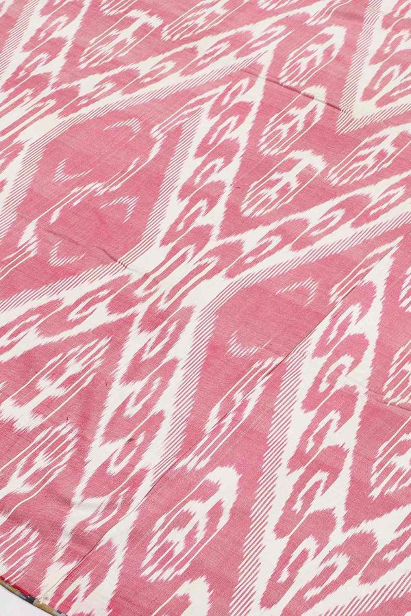 Vintage Uzbek Silk Handwoven Ikat Textile - Rosette