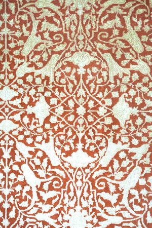 Red and Gold handcrafted Transitional Carpets made from Silk and Wool by Carpet Cellar