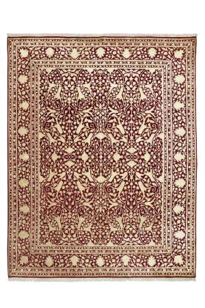 Hadji Jalili Silk and Wool Collection - Claret Arabesque
