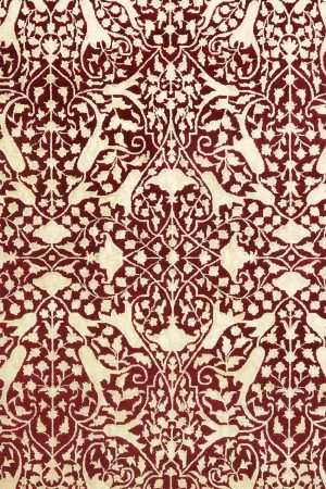 Red and Gold handcrafted Transitional Carpets made from Silk and Wool by Carpet Cellar