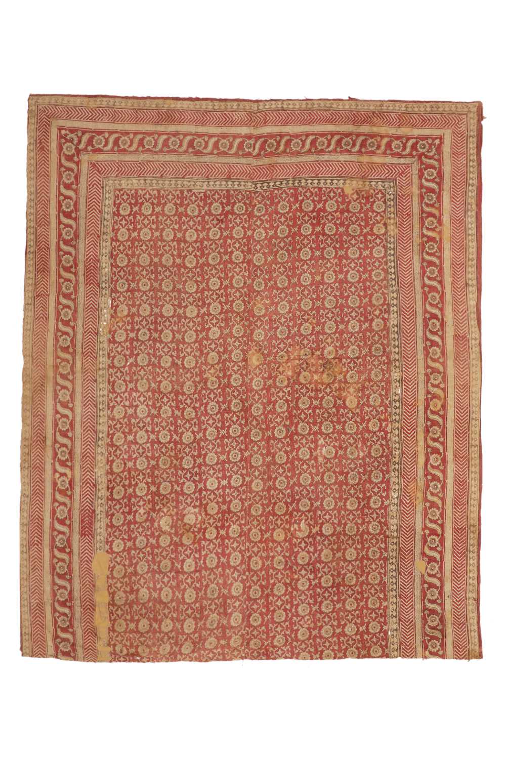 Antique Indian Jejim Block Printed Textile – Kalamkari