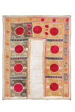 Vintage Uzbek Suzani Hand Embroidered Textile - Beginnings
