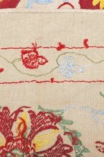 Vintage Uzbek Suzani Embroidered Textile - Pomegranate