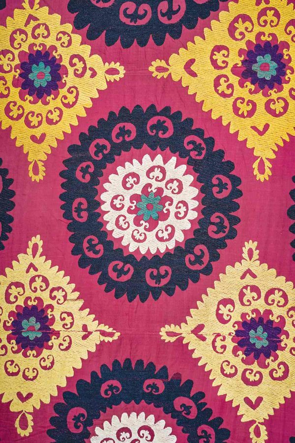 Vintage Uzbek Suzani Embroidered Textile - Circadium