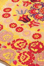 Vintage Uzbek Suzani Embroidered Textile - Sunrise