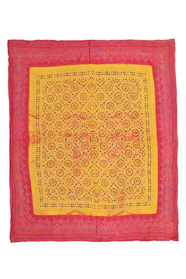 Vintage Indian Cotton Bandhini Tie-Dye Textile