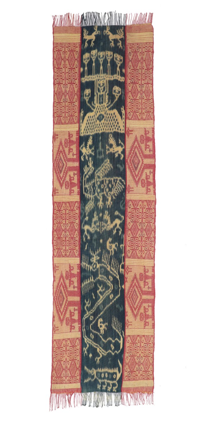 Vintage Indonesian Sumbawa Handwoven Ikkat Textile – Dragon