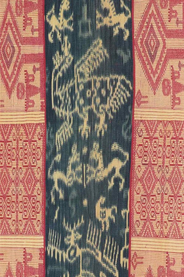 Vintage Indonesian Sumbawa Handwoven Ikkat Textile - Dragon