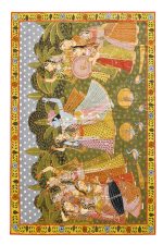 Indian Pichwai - Krishna Radha Sangam