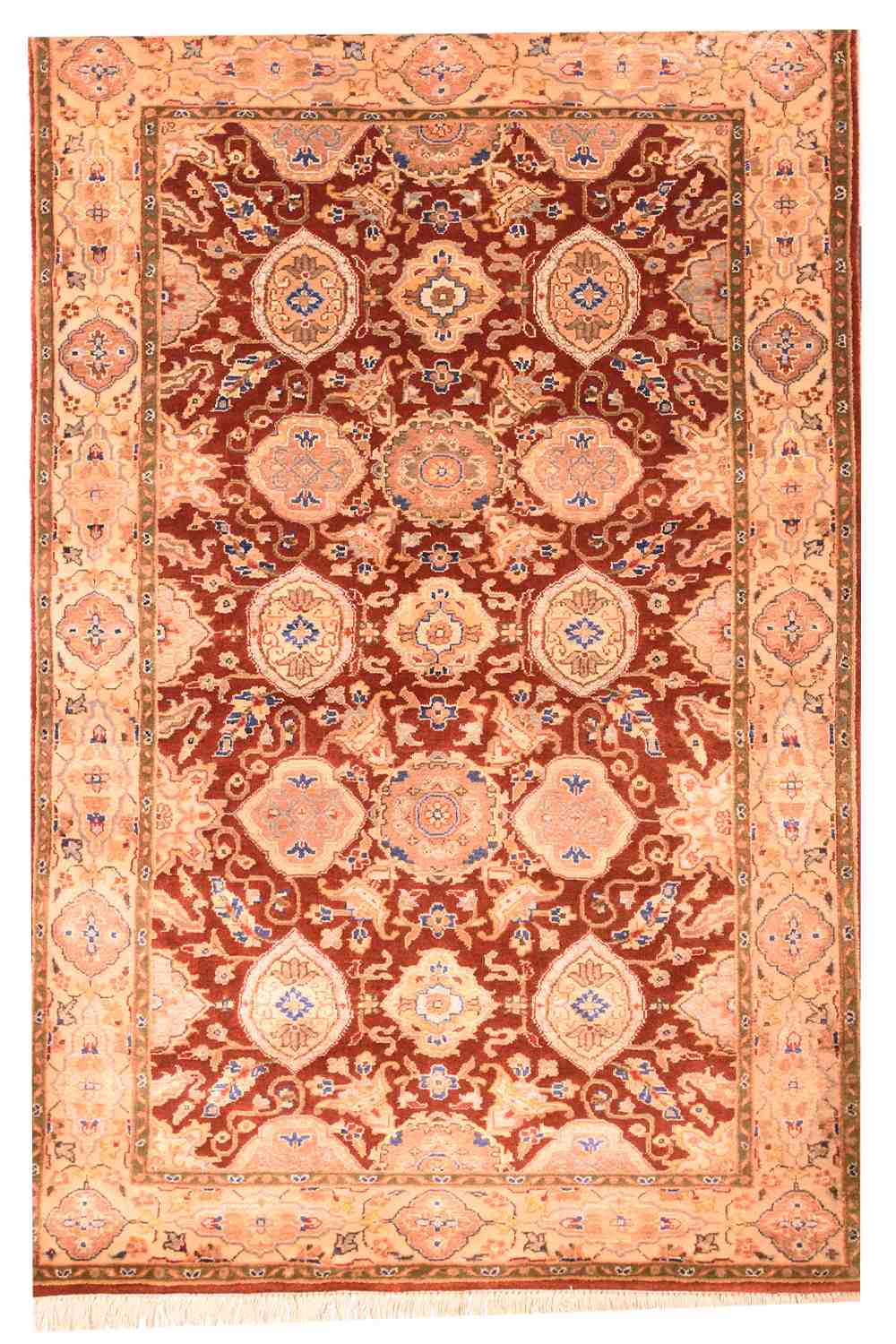 Persian Qum Kapi Revival – Crimson Red