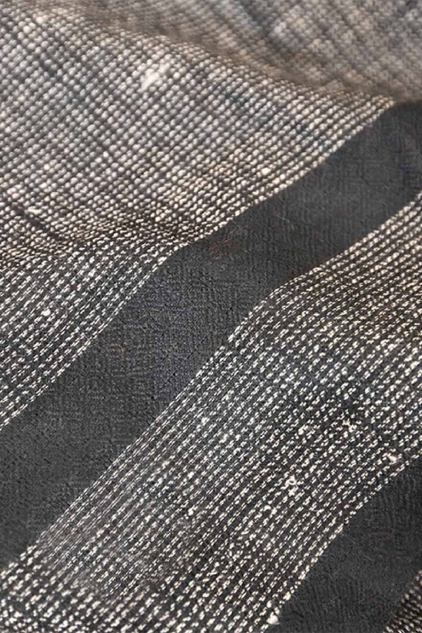 Light Weight Shahmina Scarves - Black stripes on Grey