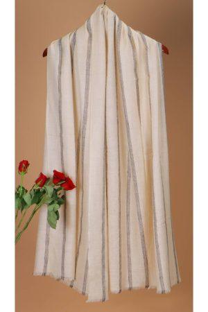 Light Weight Shahmina Stole - Spaced Stripes