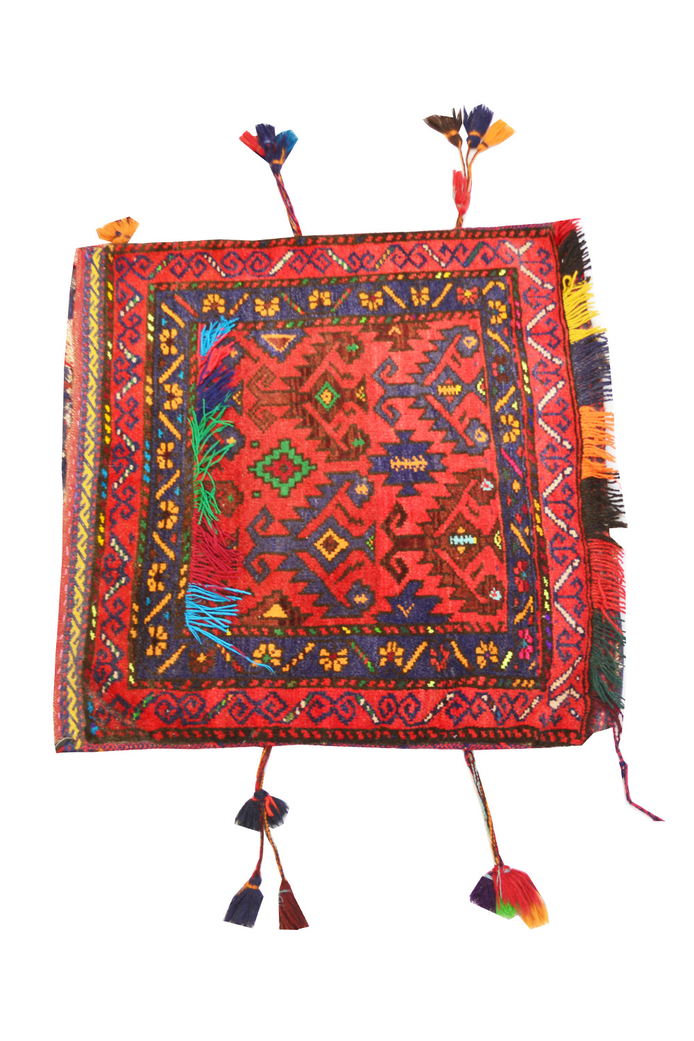 Balouch Yamud Cushion – Fire Brick Red