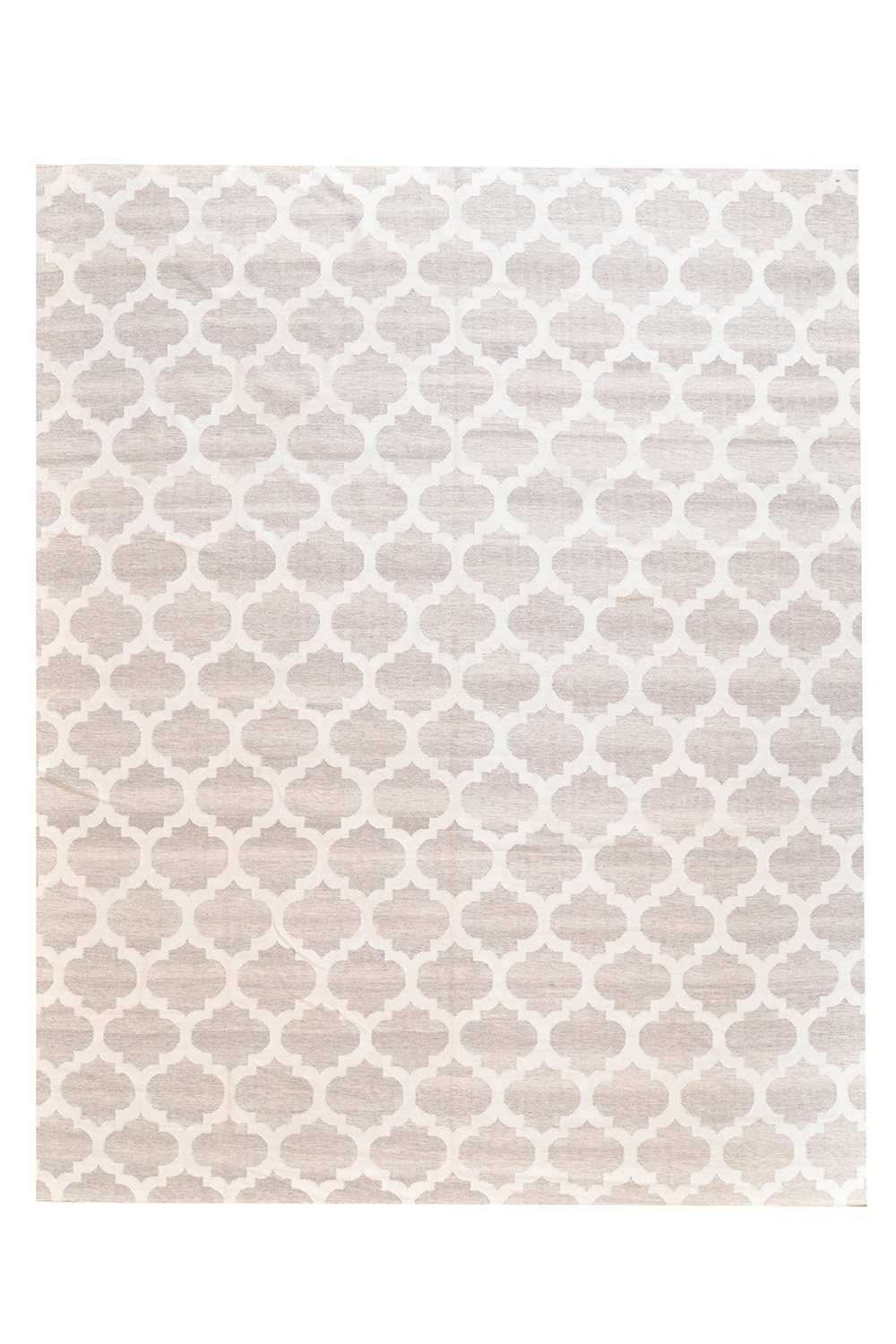 Woollen Flatweave – Beige Lattice