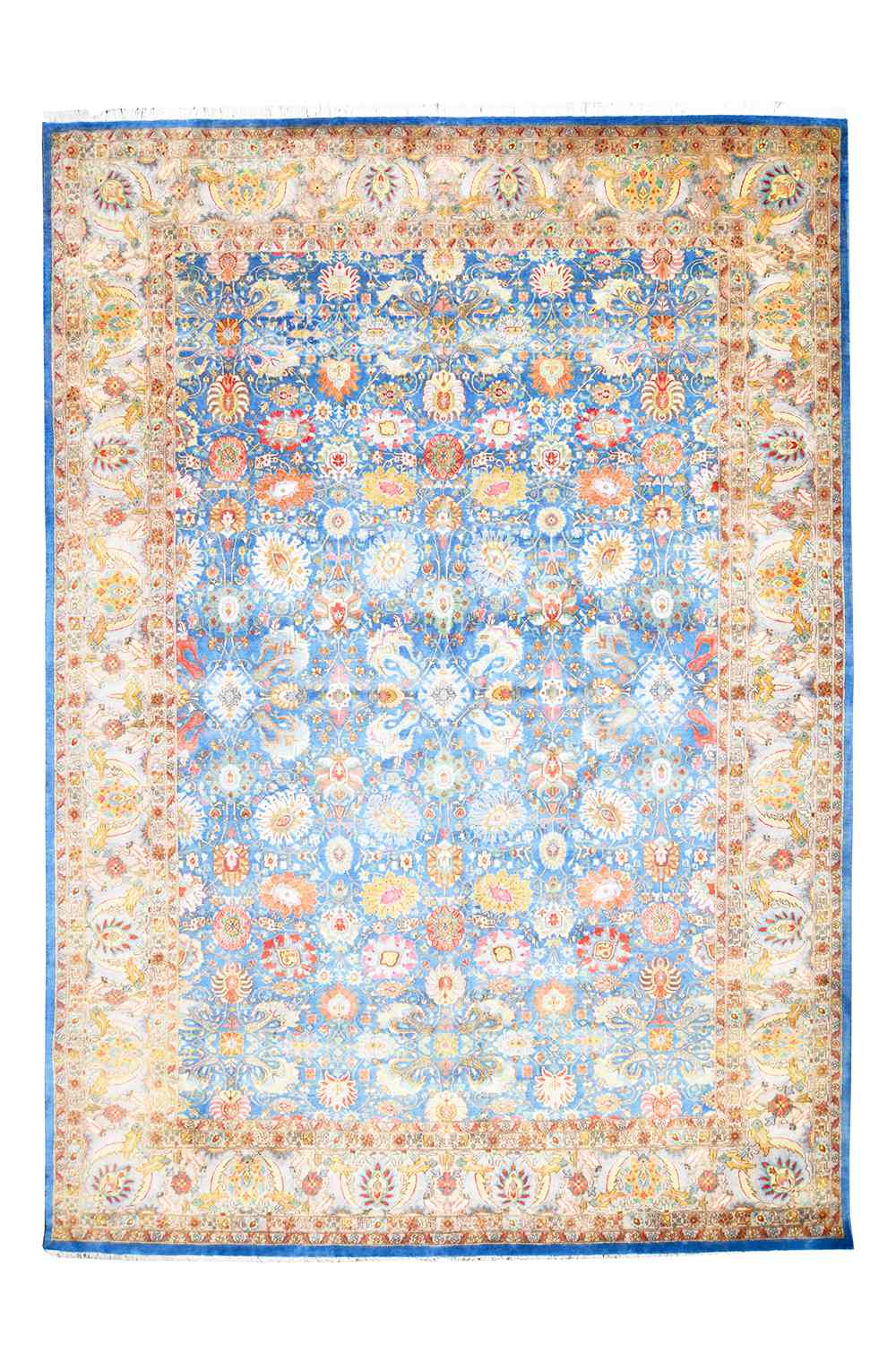 Persian Isfahan Revival – Peonies on Blue