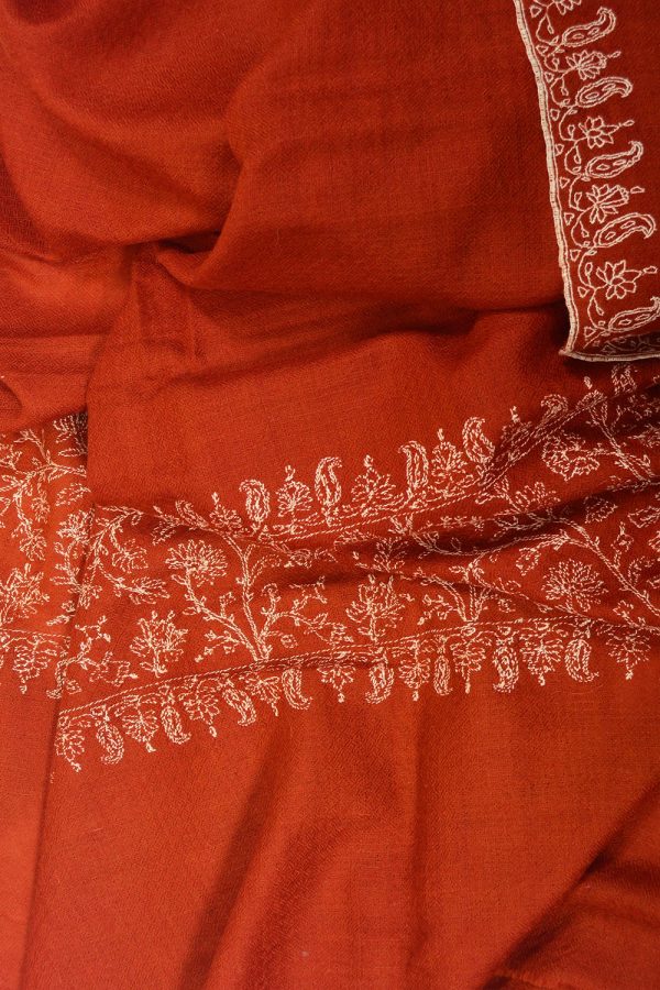 Light Weight Shahmina Palladar Stole - Rustic Red