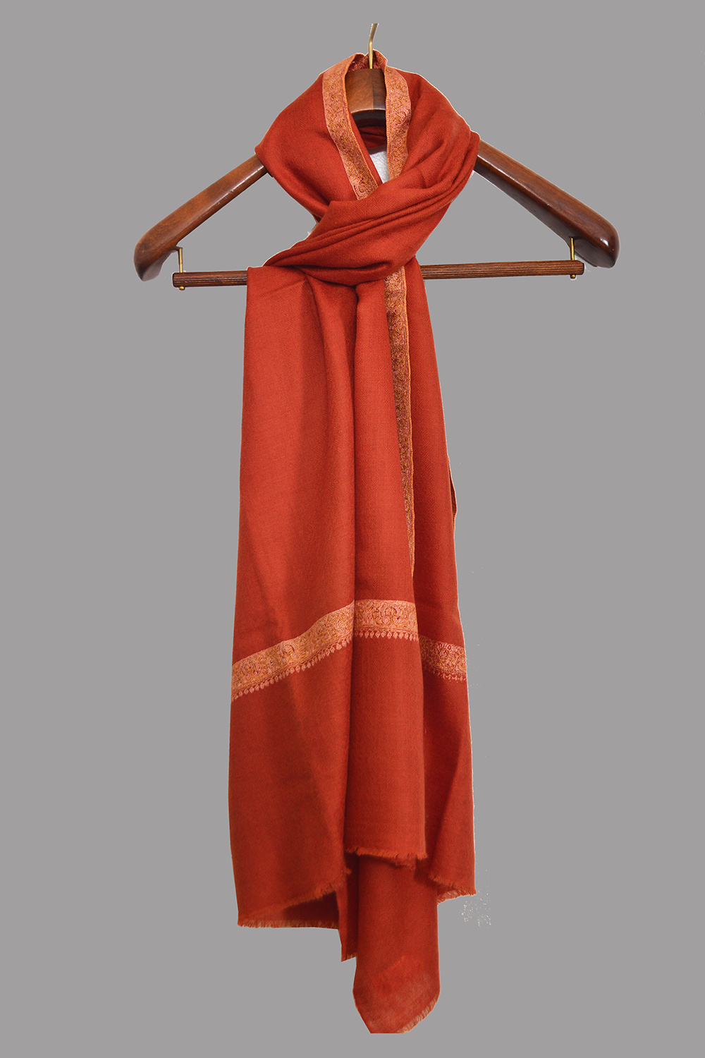 Light Weight Shahmina Shahmina Beldar Stole – Rust