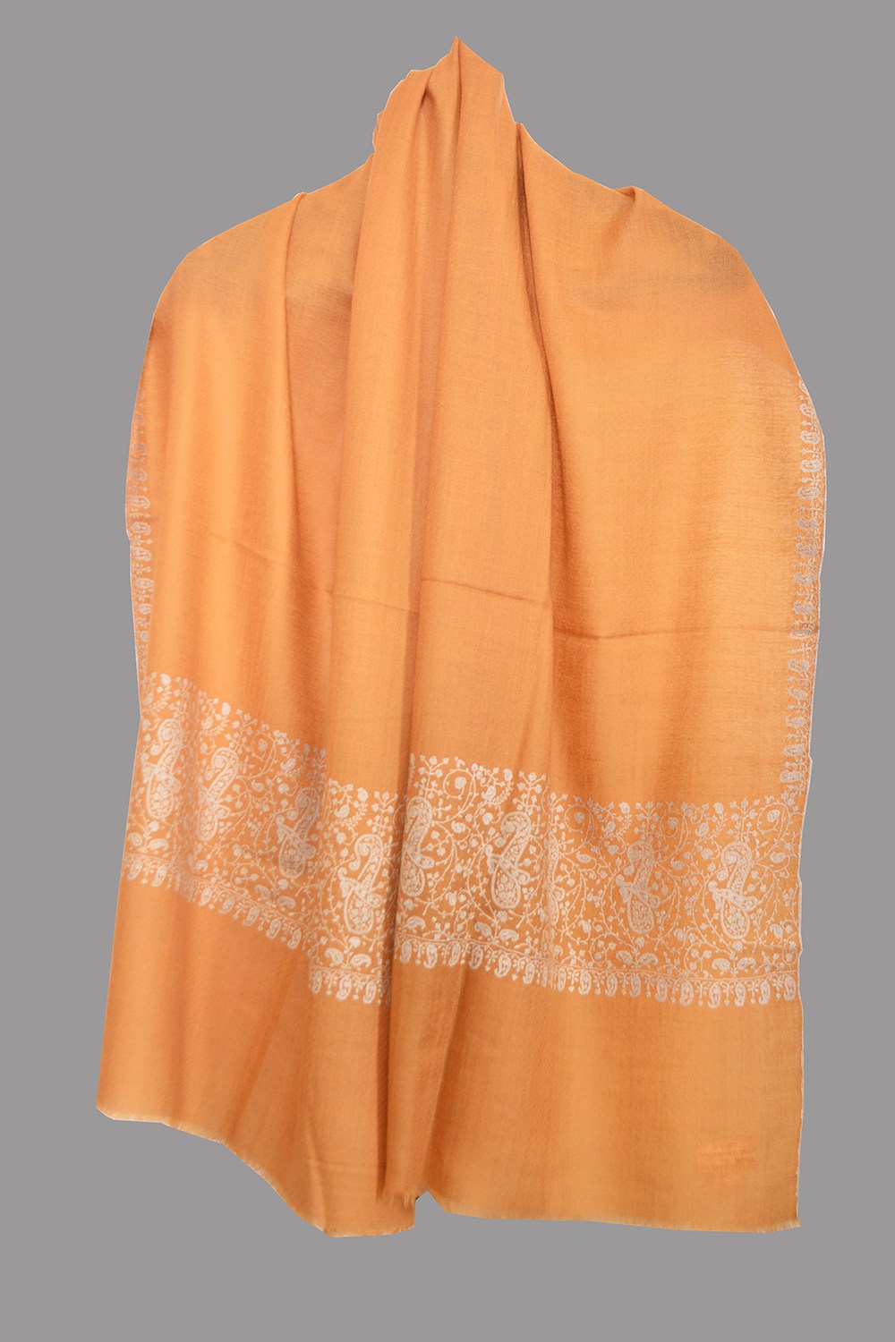 Light Weight Shahmina Palladar Stole – Saffron