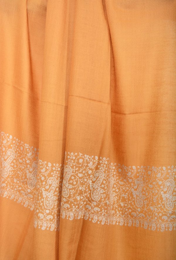 Light Weight Shahmina Palladar Stole - Saffron