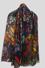 Pashmina Print Stole - Midnight